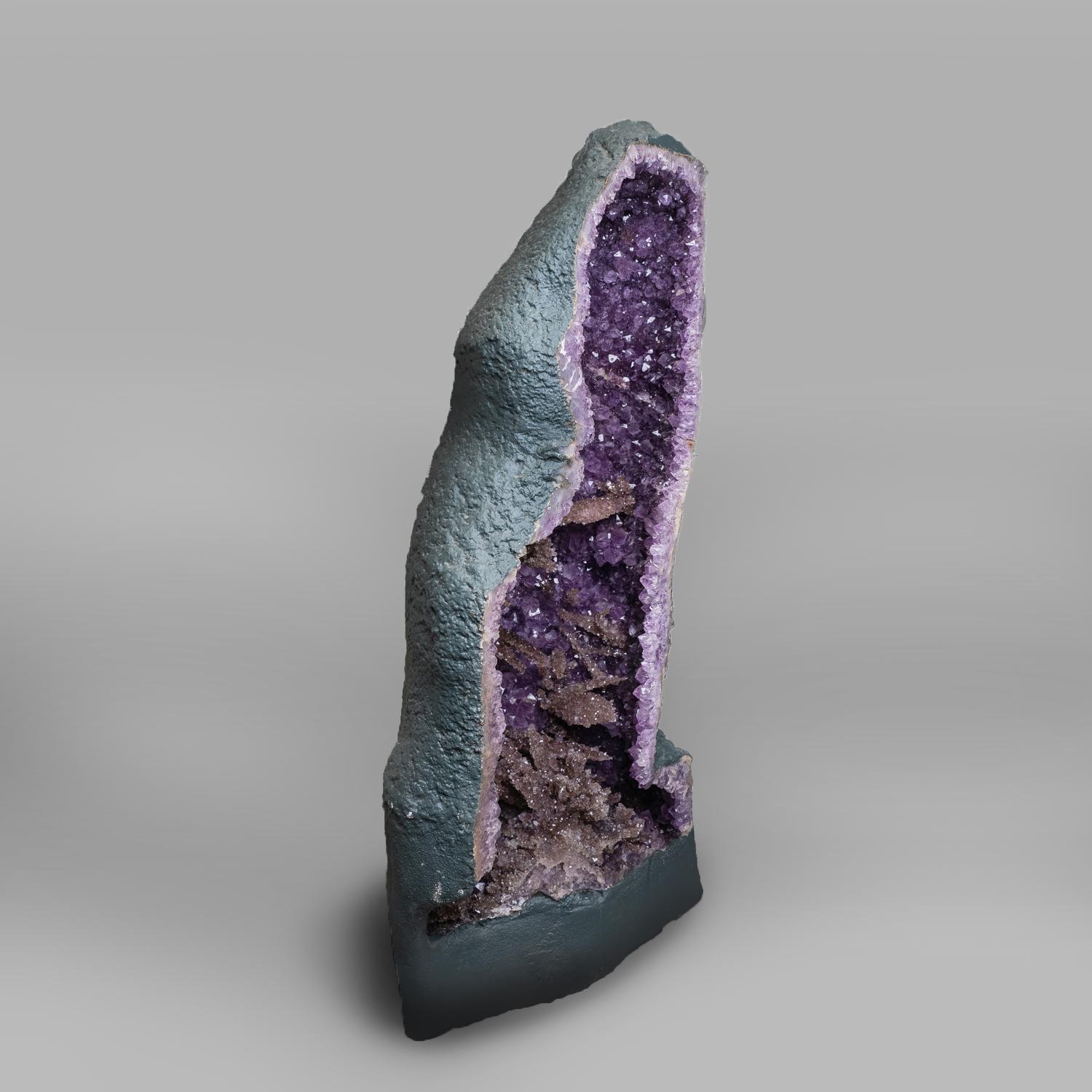Large Amethyst Cluster Geode with Stalactites From Brazil For Sale 2
