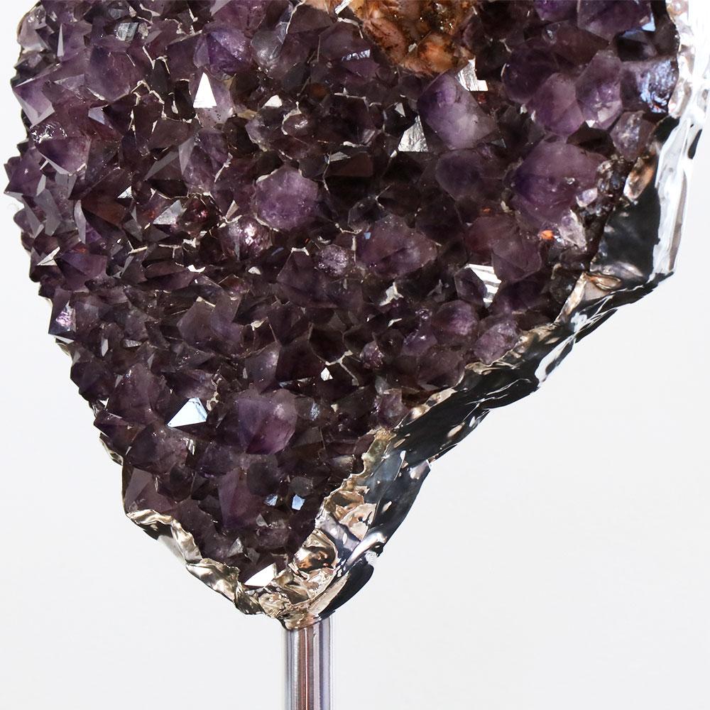 Large Amethyst Cluster with Handmade Aplication and Base in Sterling Silver 925 4