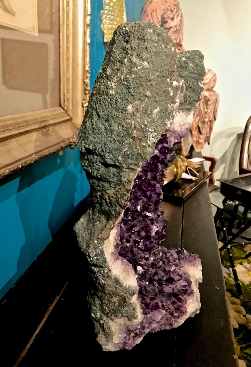 Mid-Century Modern Large Amethyst Double Geode