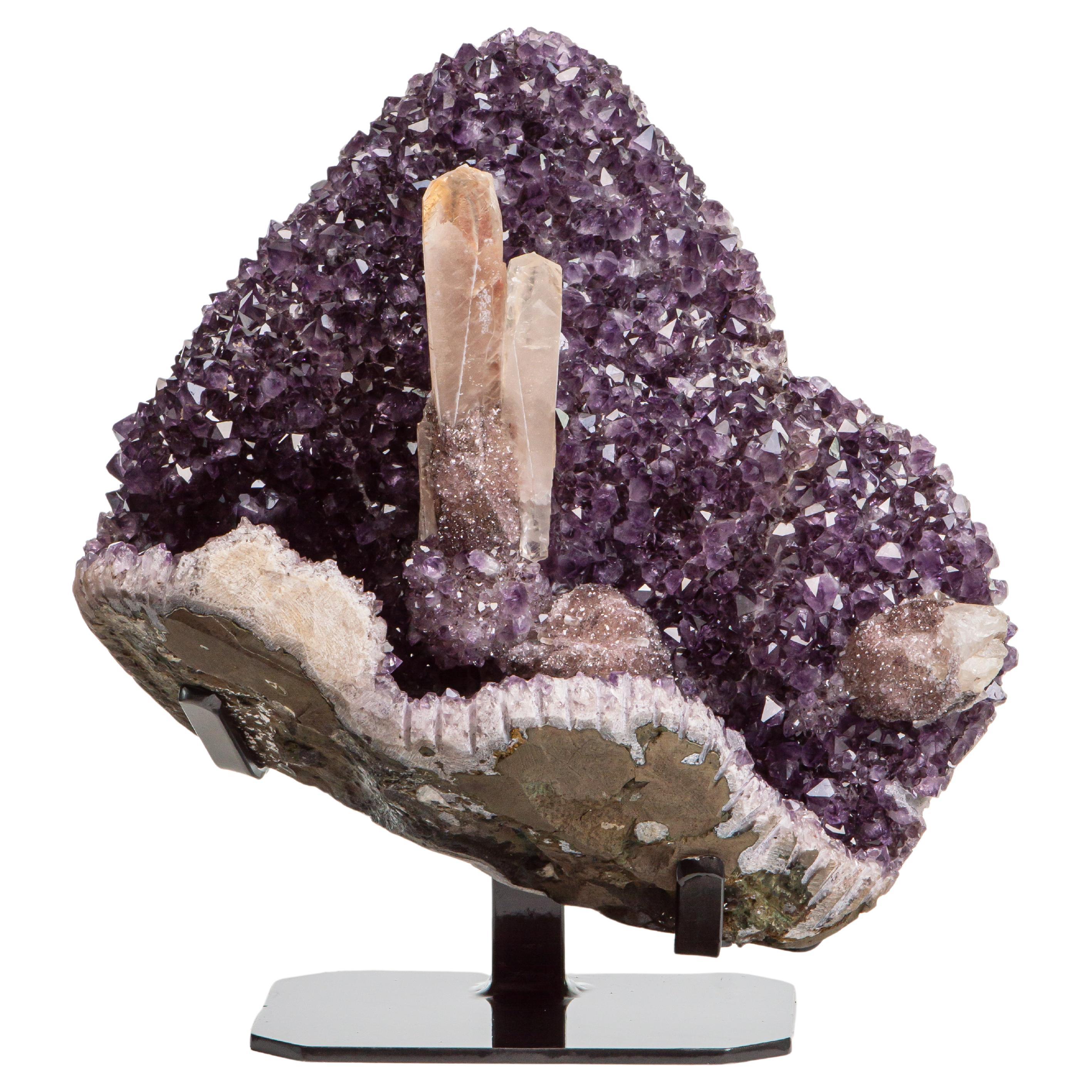 Large Amethyst Formation with Calcite Towers