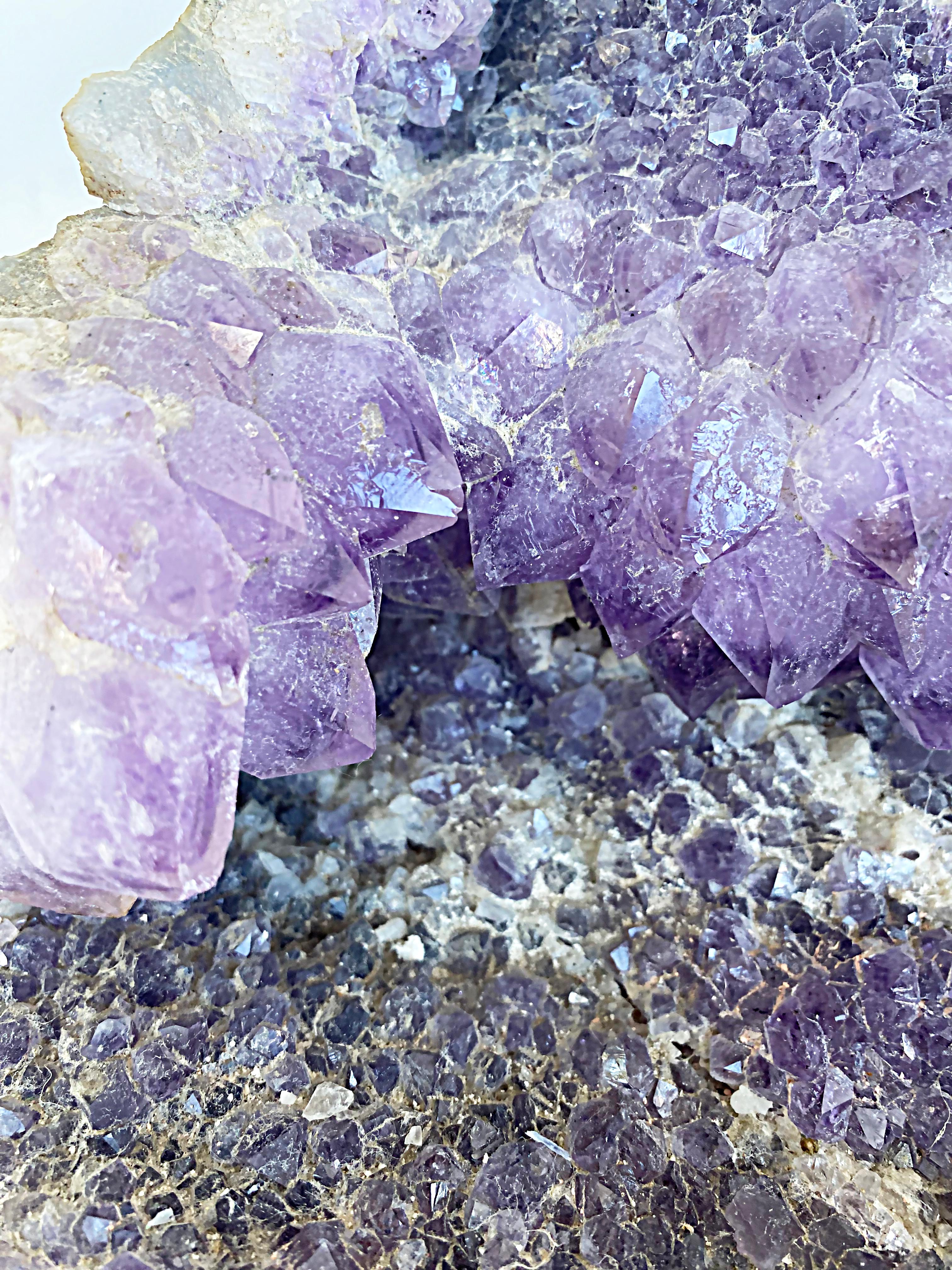 Large Amethyst Quartz Crystal Geode Mineral Specimen Cluster 1