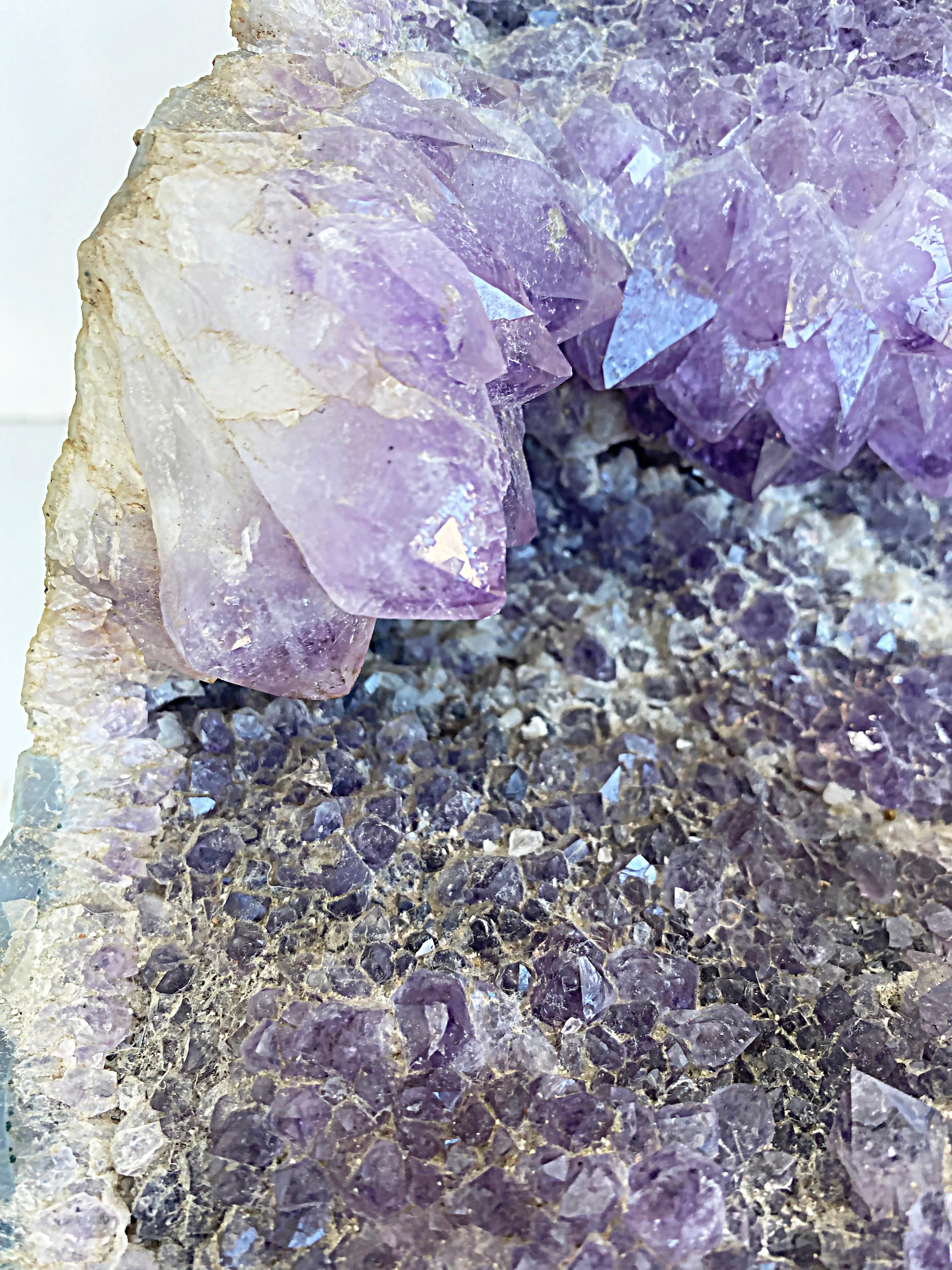 Large Amethyst Quartz Crystal Geode Mineral Specimen Cluster 2
