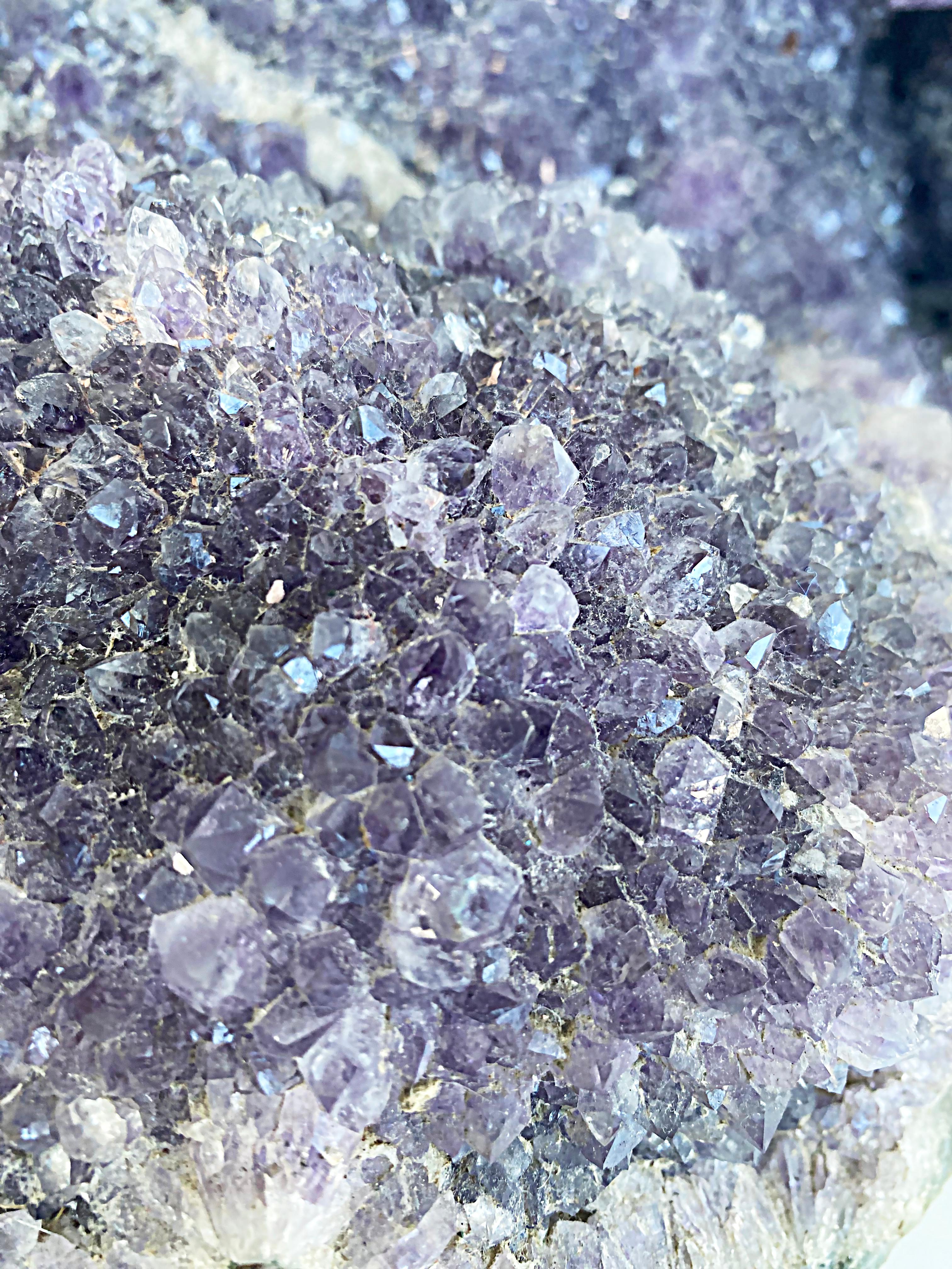 Large Amethyst Quartz Crystal Geode Mineral Specimen Cluster 3