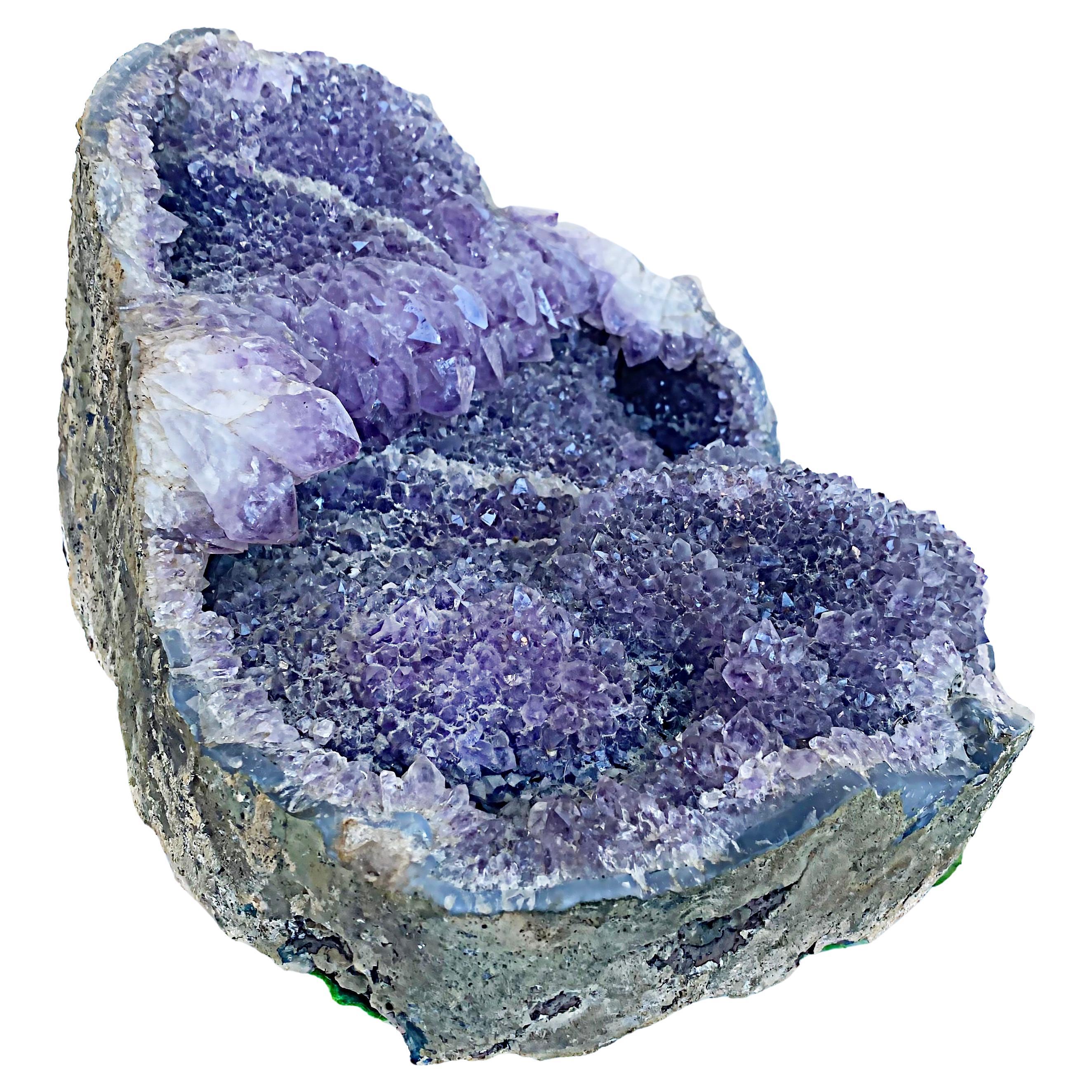 Large Amethyst Quartz Crystal Geode Mineral Specimen Cluster