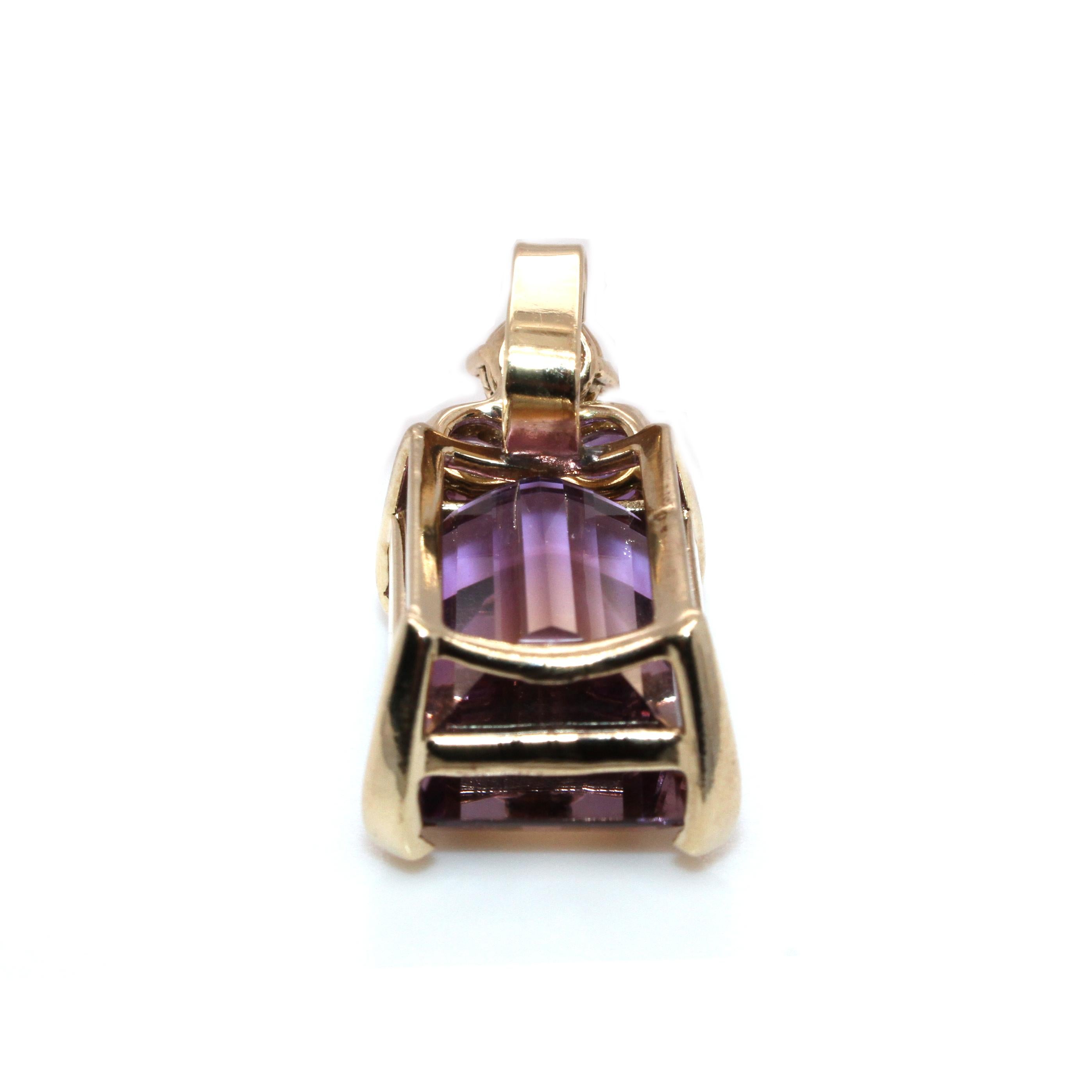 Large Ametrine Slide Pendant In Good Condition In Coral Gables, FL