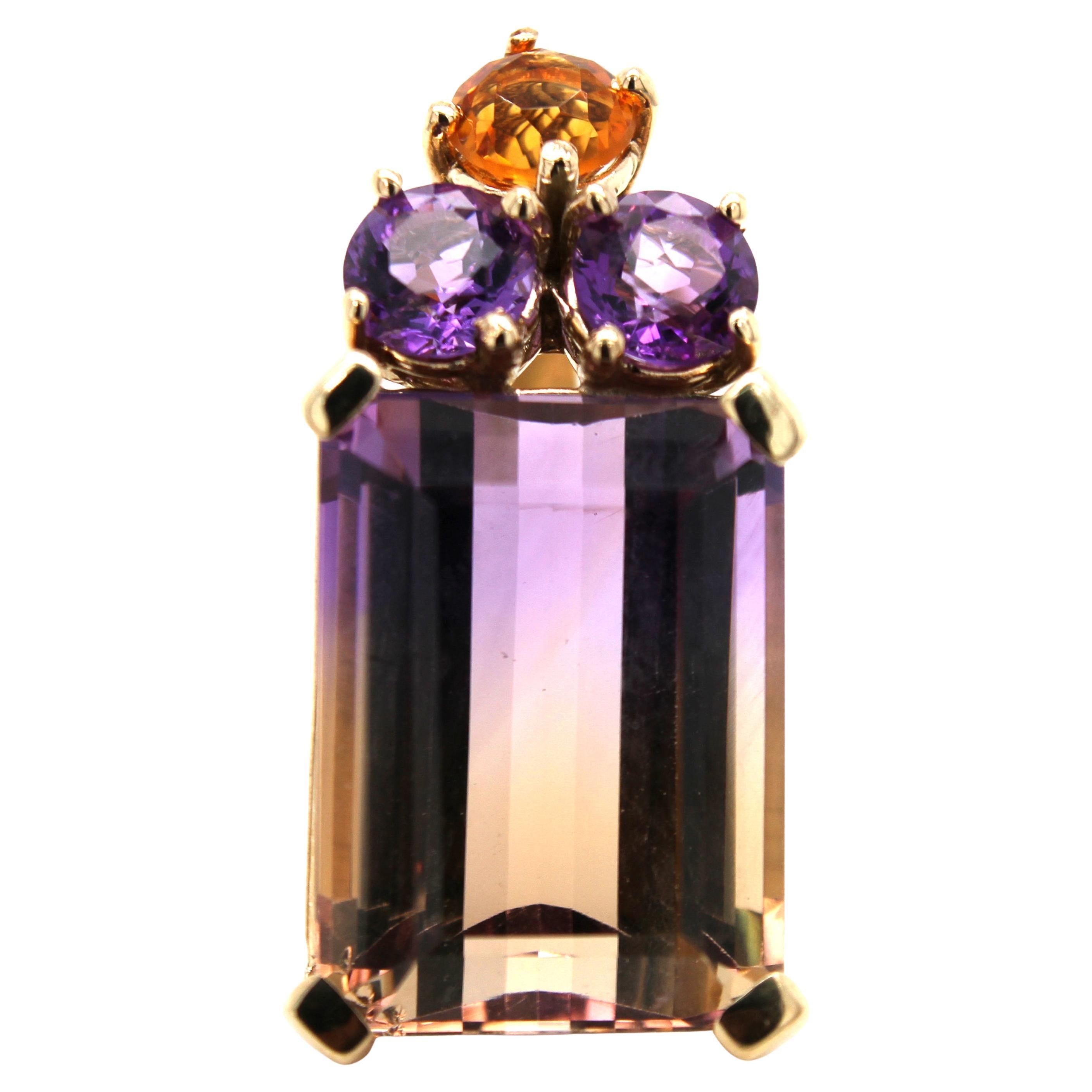 Large Ametrine Slide Pendant
