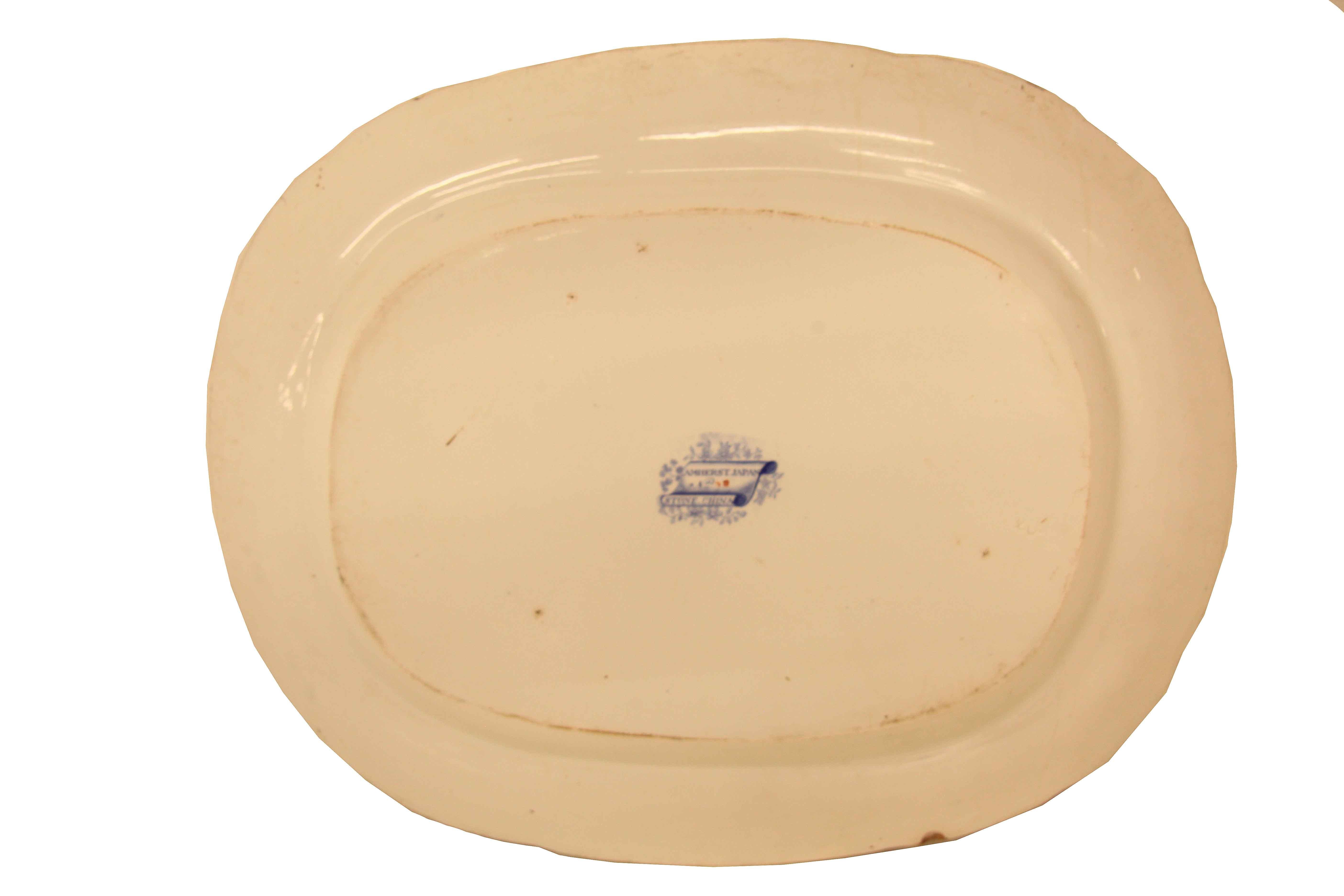 Large Amherst Japan Ironstone  Platter For Sale 4
