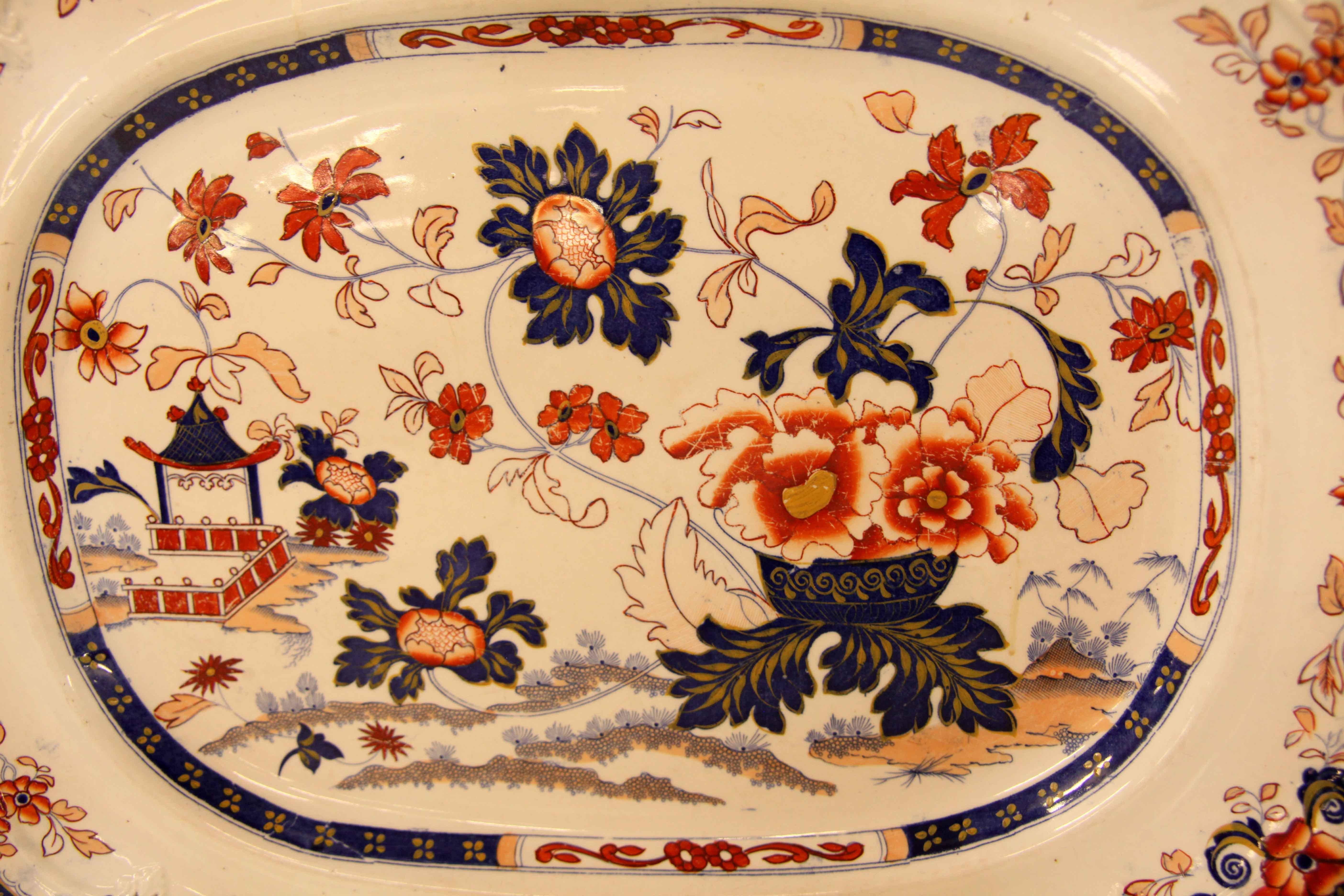 Large Amherst Japan Ironstone  Platter In Good Condition For Sale In Wilson, NC