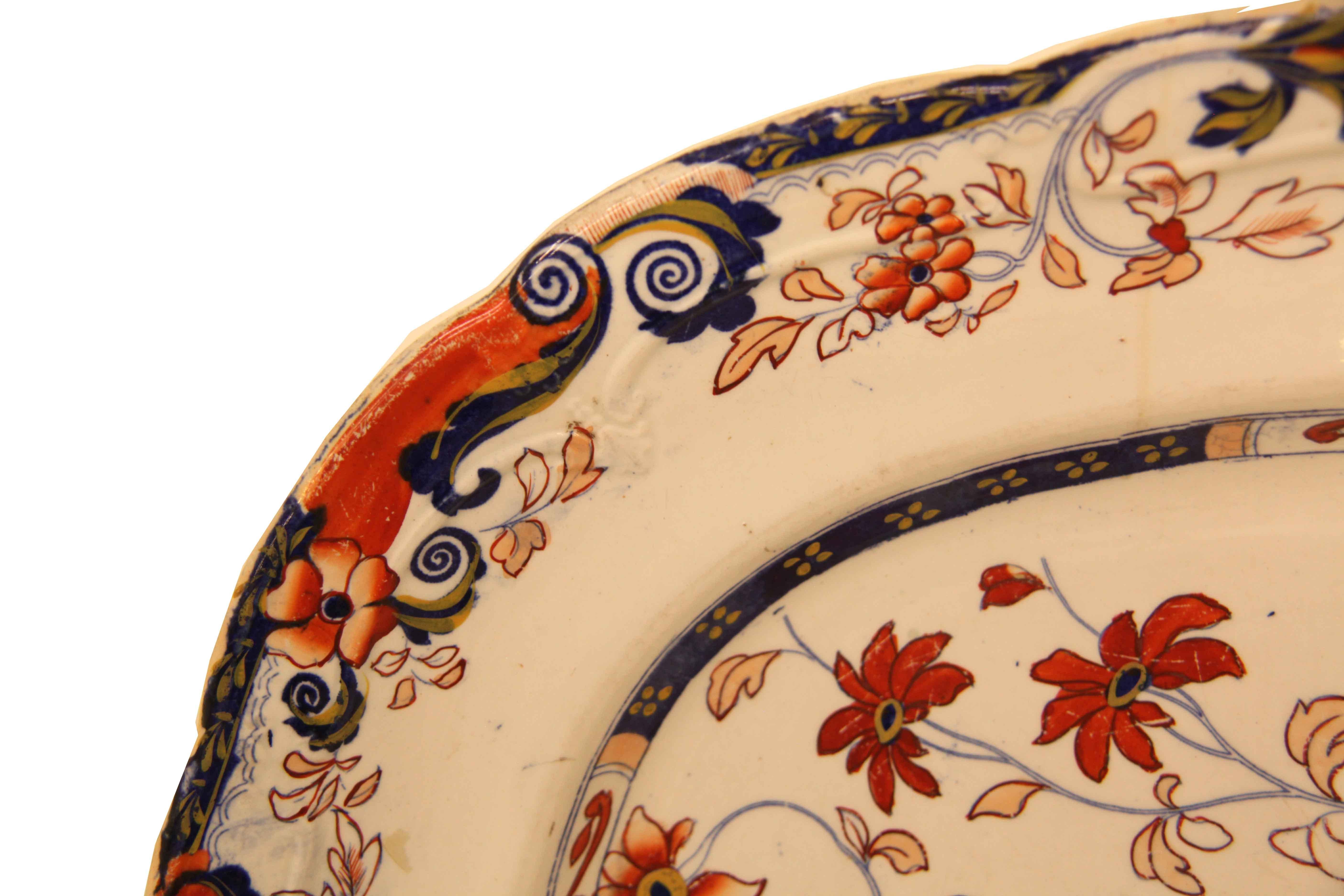 Mid-19th Century Large Amherst Japan Ironstone  Platter For Sale