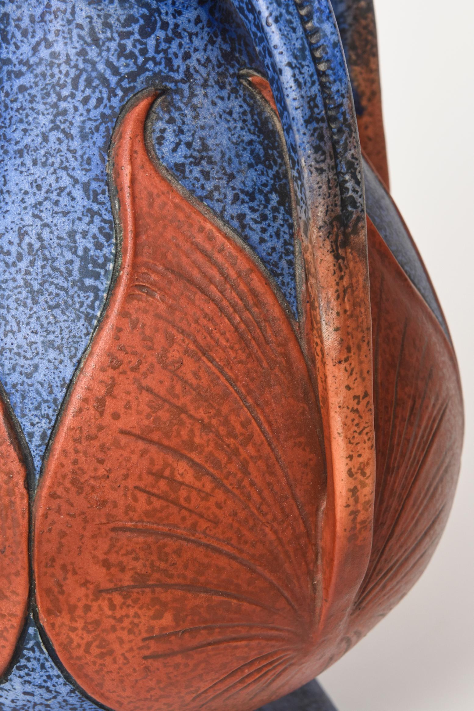 Große Vase mit Amphorengriff im Art nouveau-Stil, Paul Dachsel zugeschrieben im Angebot 3