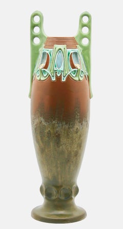 Large Amphora Austria Vase Attributed to Julius Dressler, circa 1905