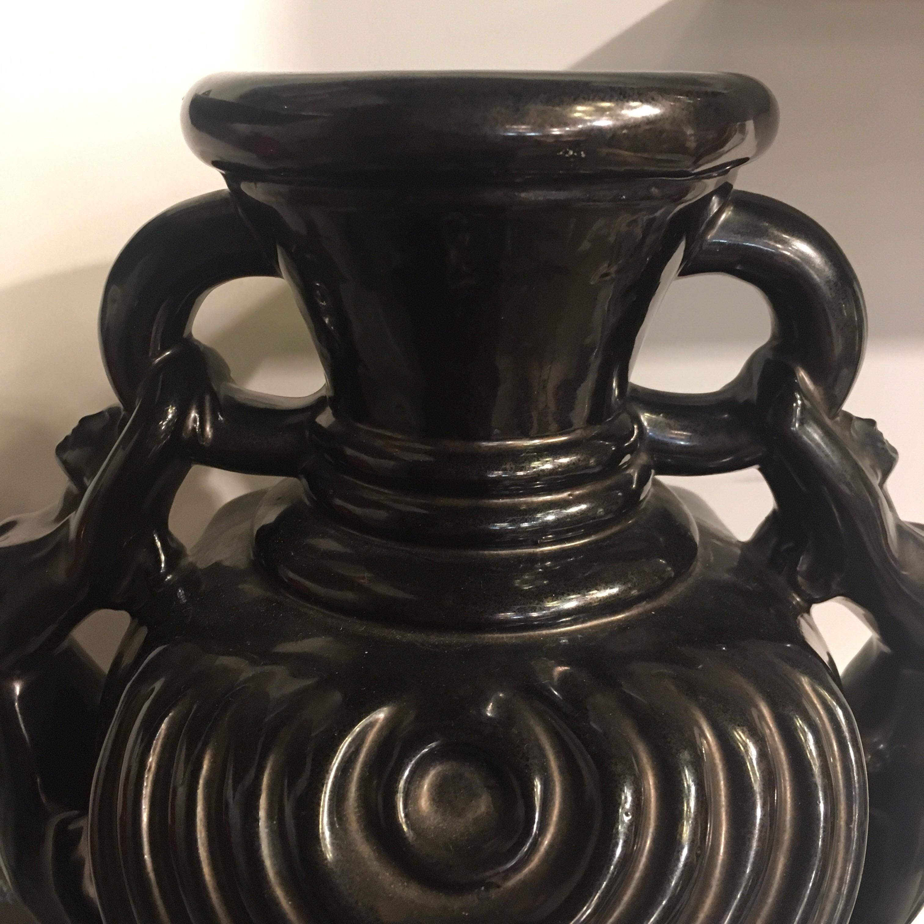 Grand vase amphore avec Naiads ou femmes, Antibes, France, Ray Camart, vers 1950 Bon état à Paris, FR