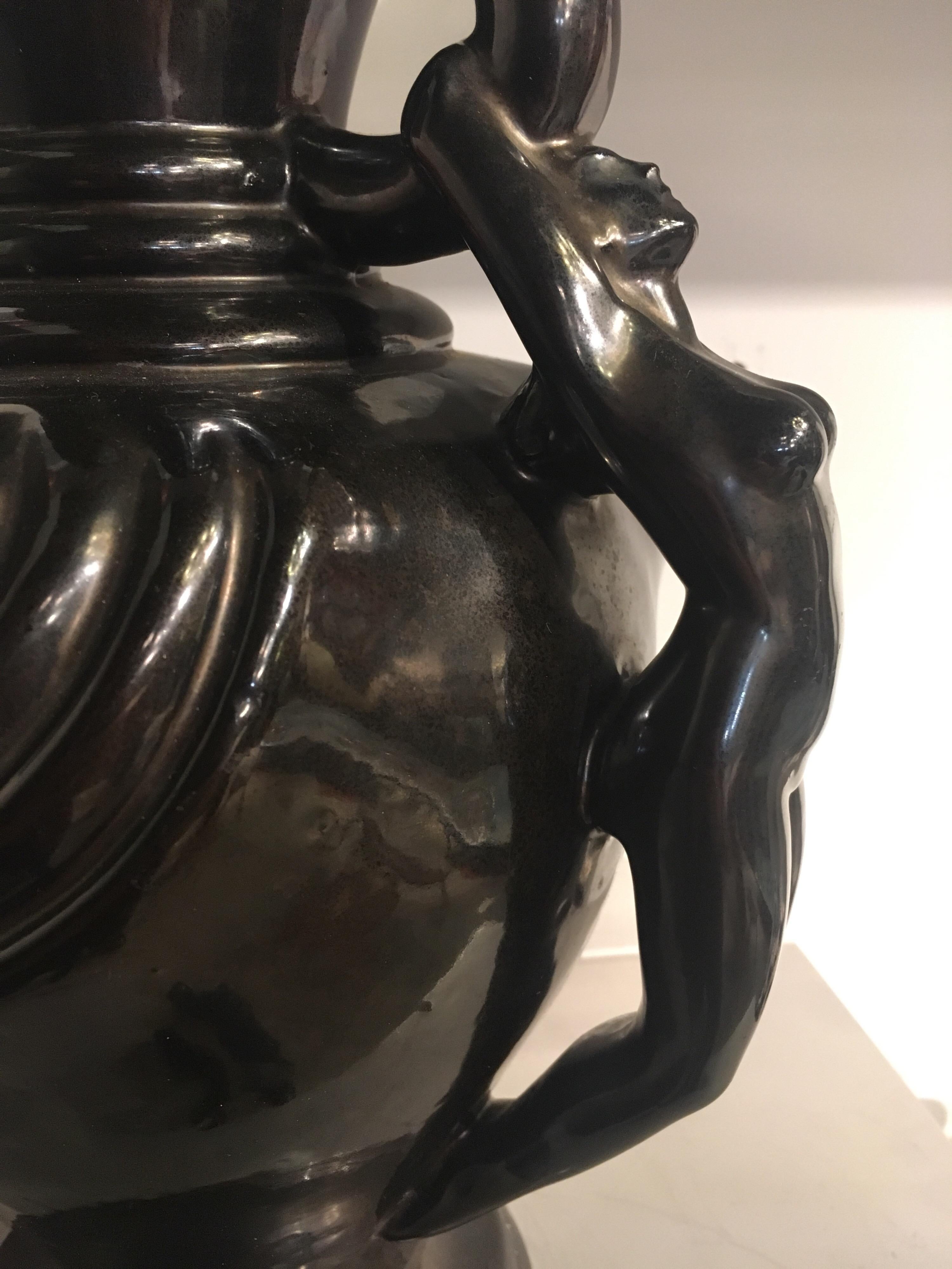 Grand vase amphore avec Naiads ou femmes, Antibes, France, Ray Camart, vers 1950 1