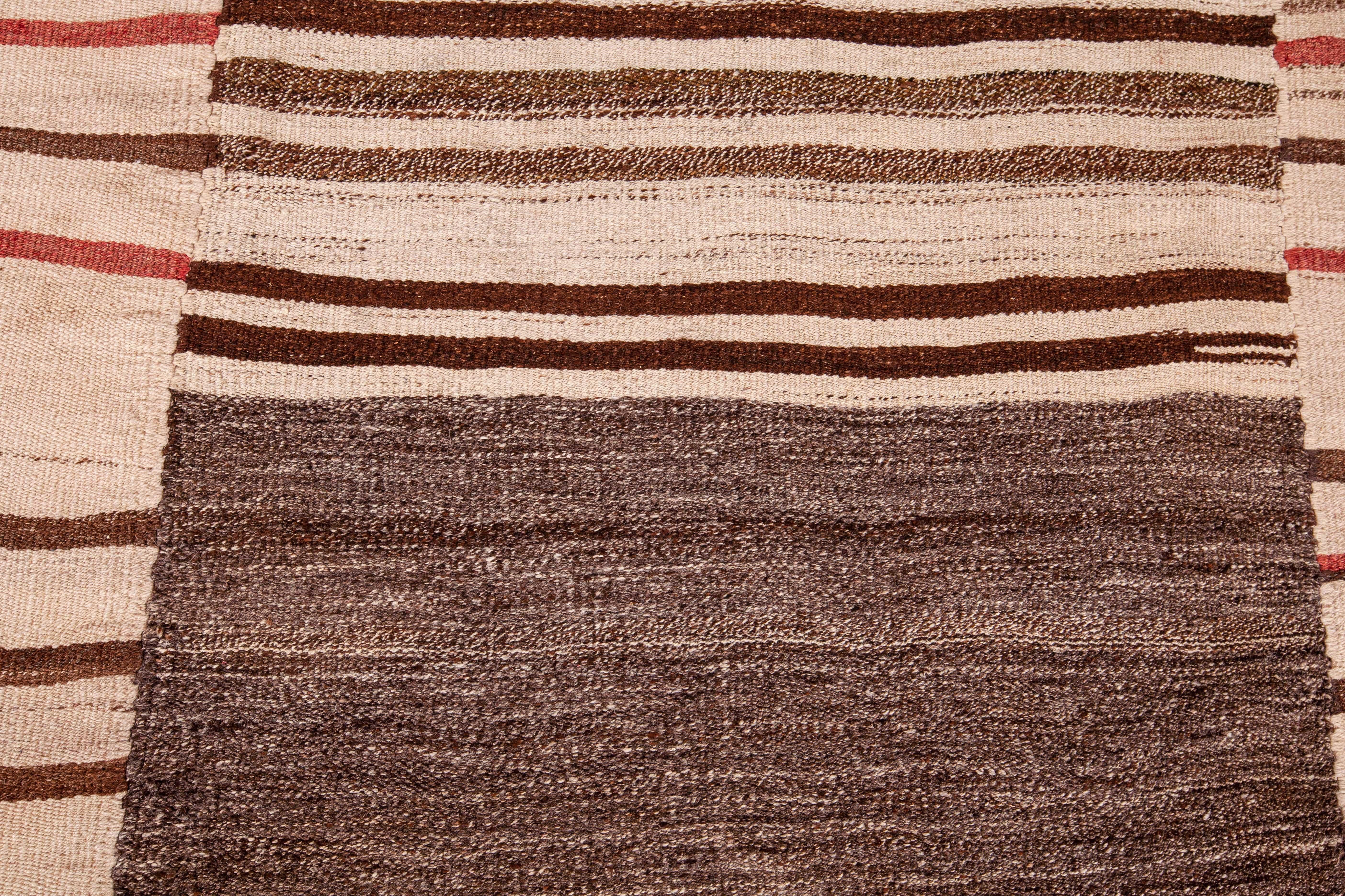 Large Anatolian Kilim, Pure Wool, Mid-20th Century 3