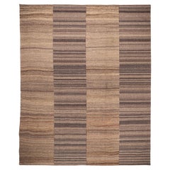 Large Anatolian Neutral Wool Kilim Rug, mid 20th C.