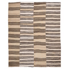 Large Anatolian Wool Neutral Kilim, Mid 20th C.