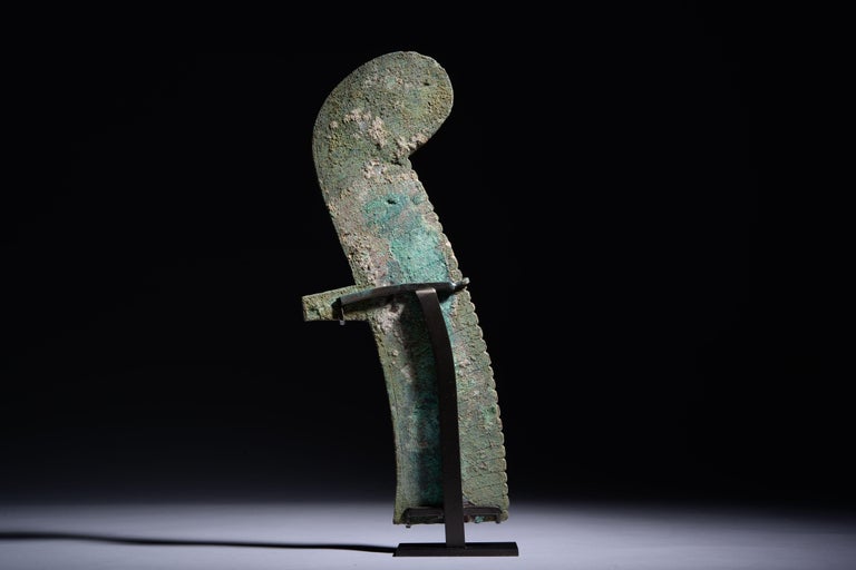 Large Ancient Egyptian Bronze Ostrich Feather from Atef Crown, 664 BC For Sale at 1stDibs