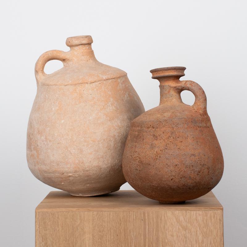 Gran jarra de cerámica antigua de Tierra Santa, Edad de Hierro, época del rey David, c. 1000 a.C. en Bueno estado para la venta en Bonita Springs, FL