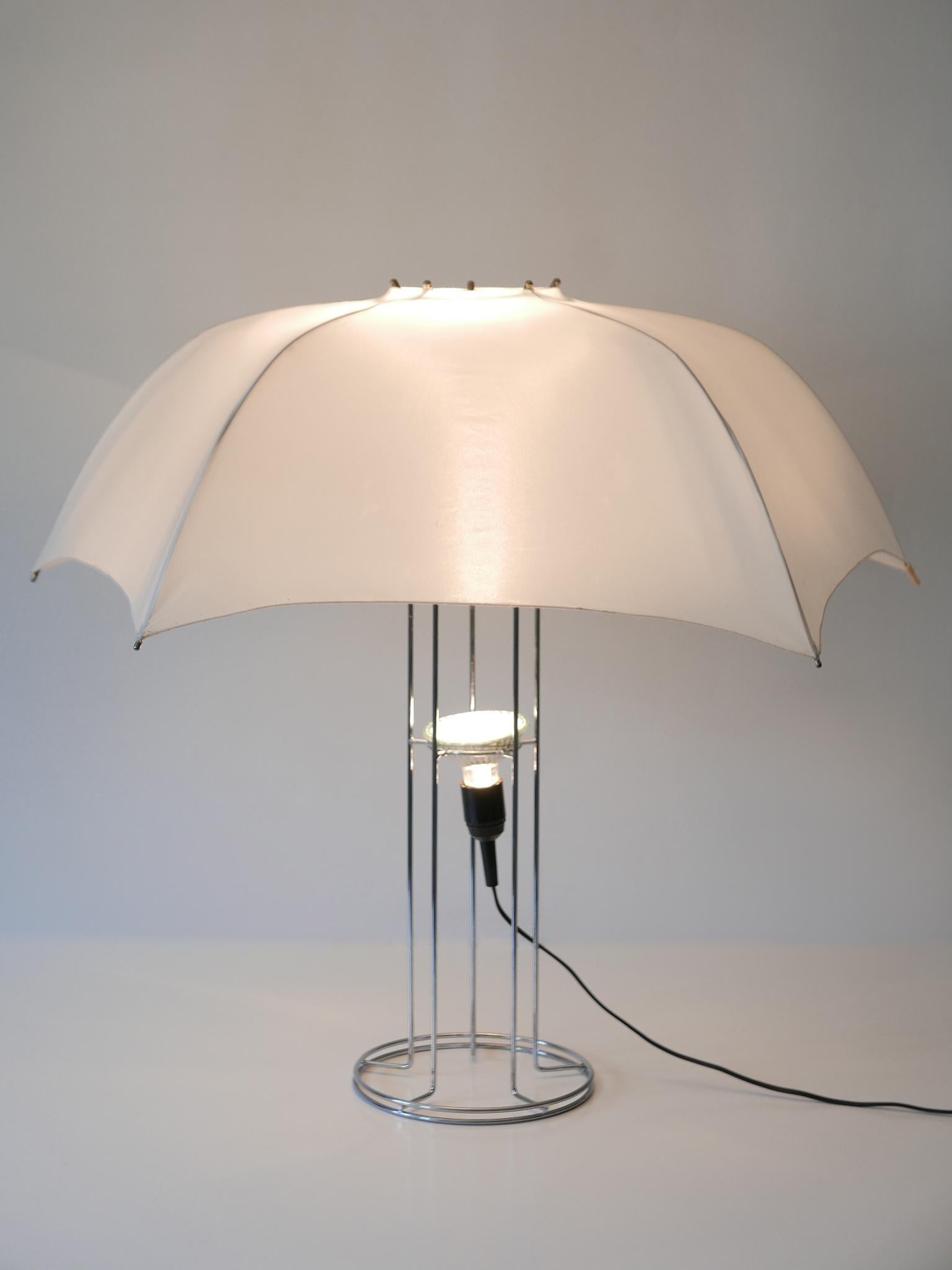 Plated Large and Amazing 'Umbrella' Table Lamp by Gijs Bakker for Artimeta 1970s For Sale