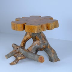 Grande et belle table finlandaise du milieu du siècle au design naturel organique, années 1950