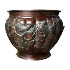 Antique Large and Decorative Copper Firewood Bucket, 19th Century