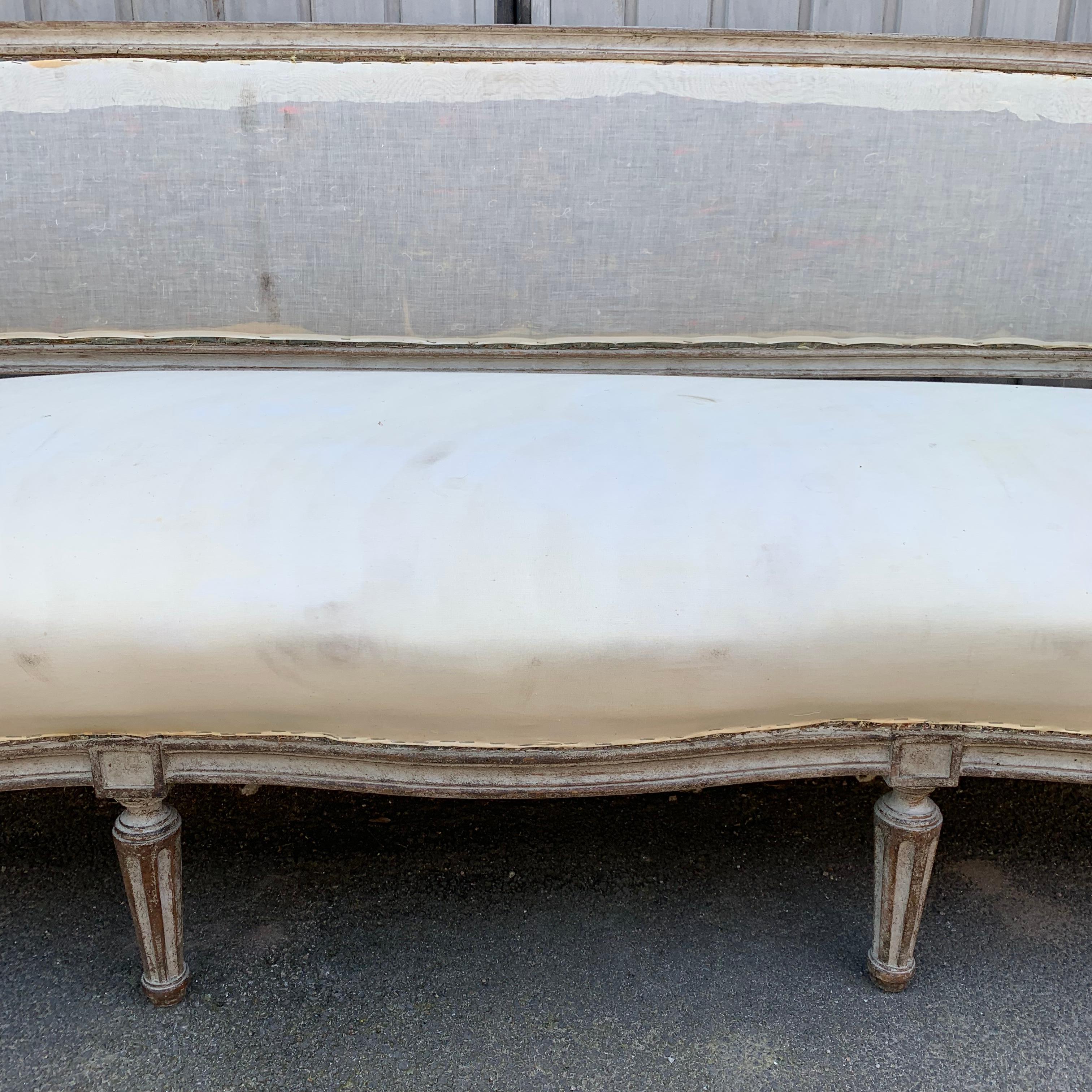 Large and Deep Late 19th Century Swedish Gustavian Style Sofa 1