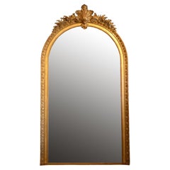 Large and Elaborate Antique French Leaner Mirror H225cm