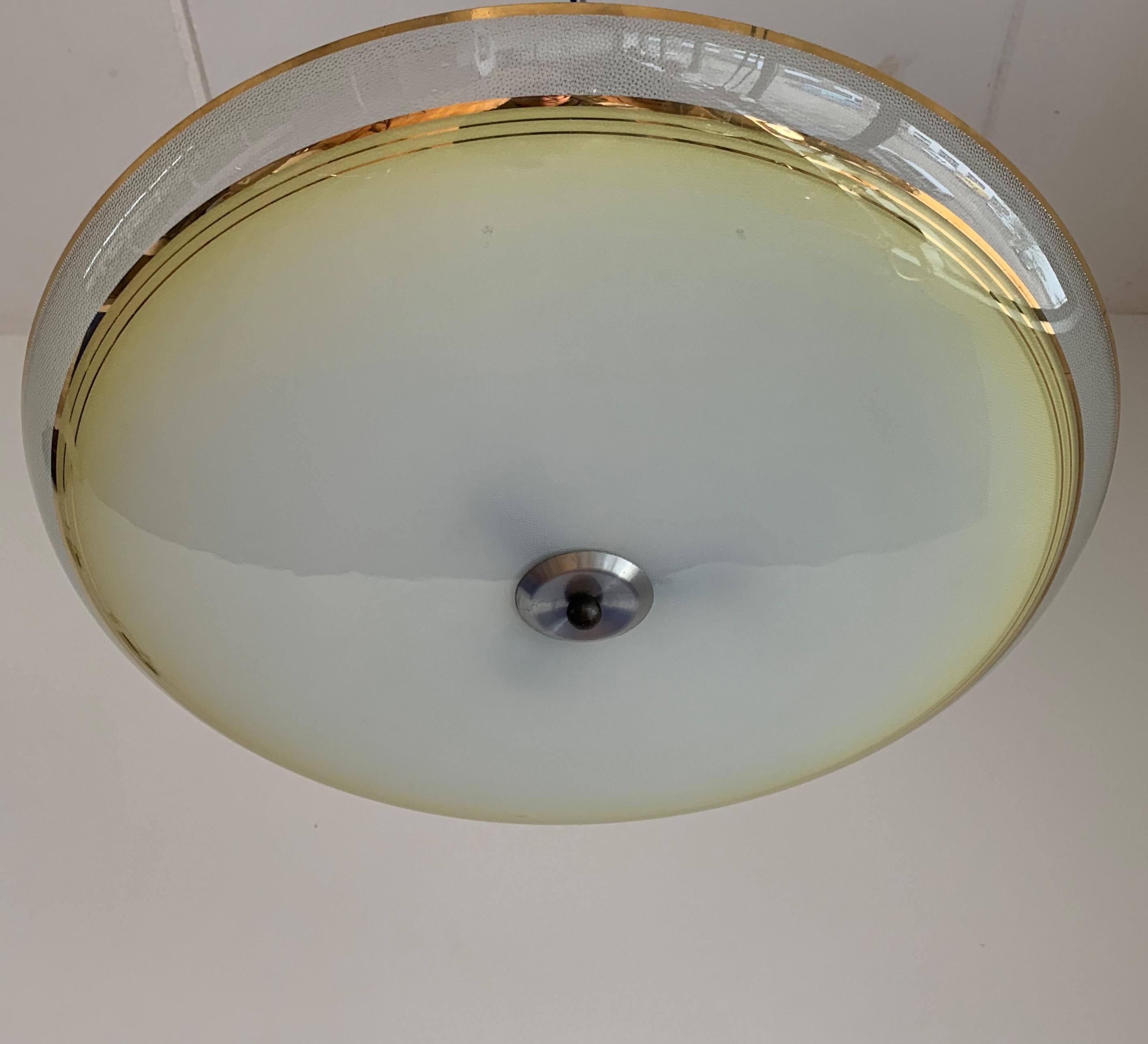 mid century flush mount light