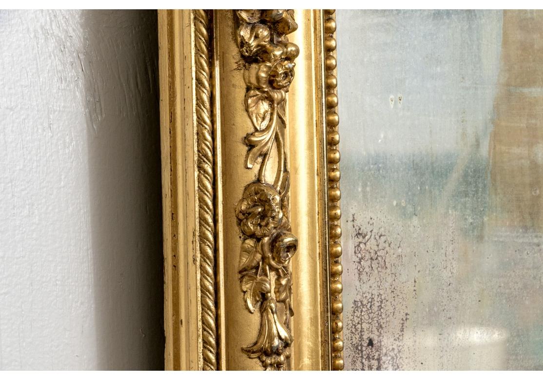 Grand et exceptionnel miroir mural ancien de style Louis Philippe en vente 4