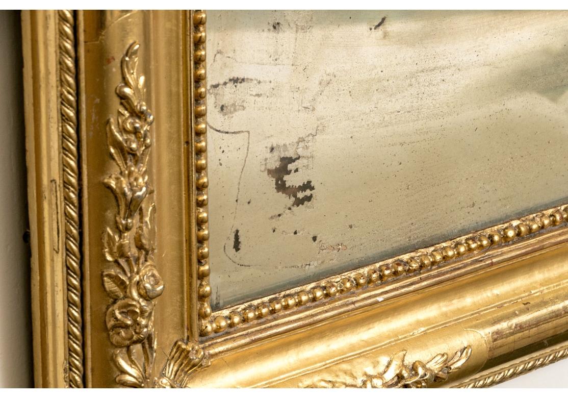 Grand et exceptionnel miroir mural ancien de style Louis Philippe en vente 5