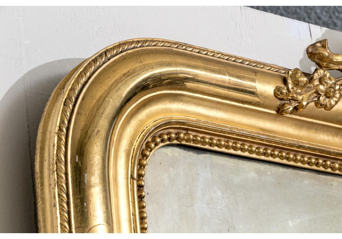Grand et exceptionnel miroir mural ancien de style Louis Philippe en vente 7