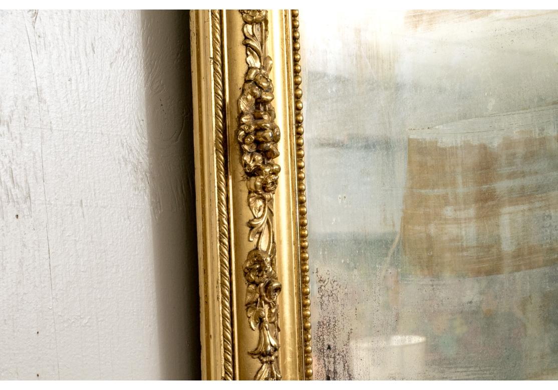 Grand et exceptionnel miroir mural ancien de style Louis Philippe en vente 8