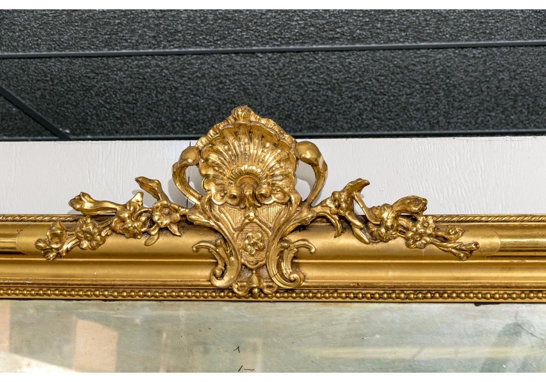 Miroir Grand et exceptionnel miroir mural ancien de style Louis Philippe en vente