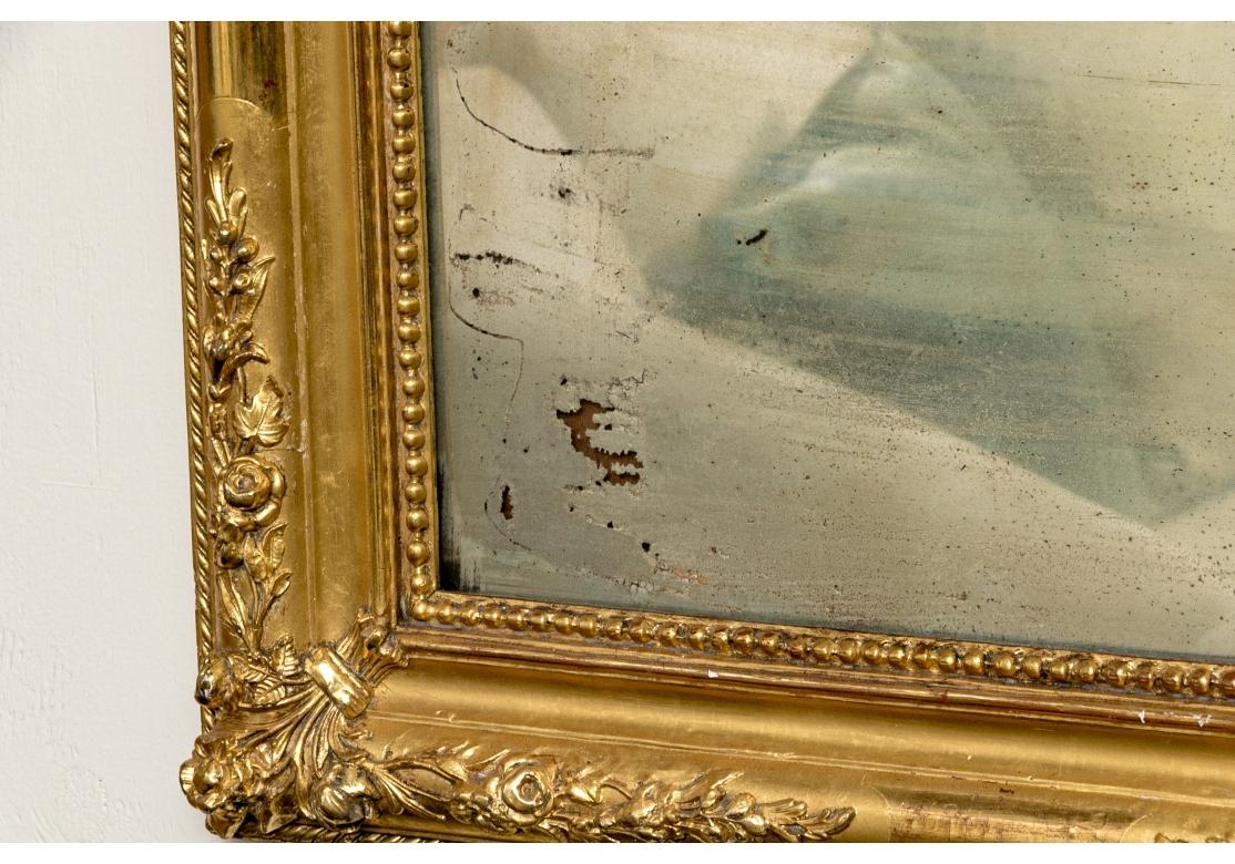 Grand et exceptionnel miroir mural ancien de style Louis Philippe en vente 1