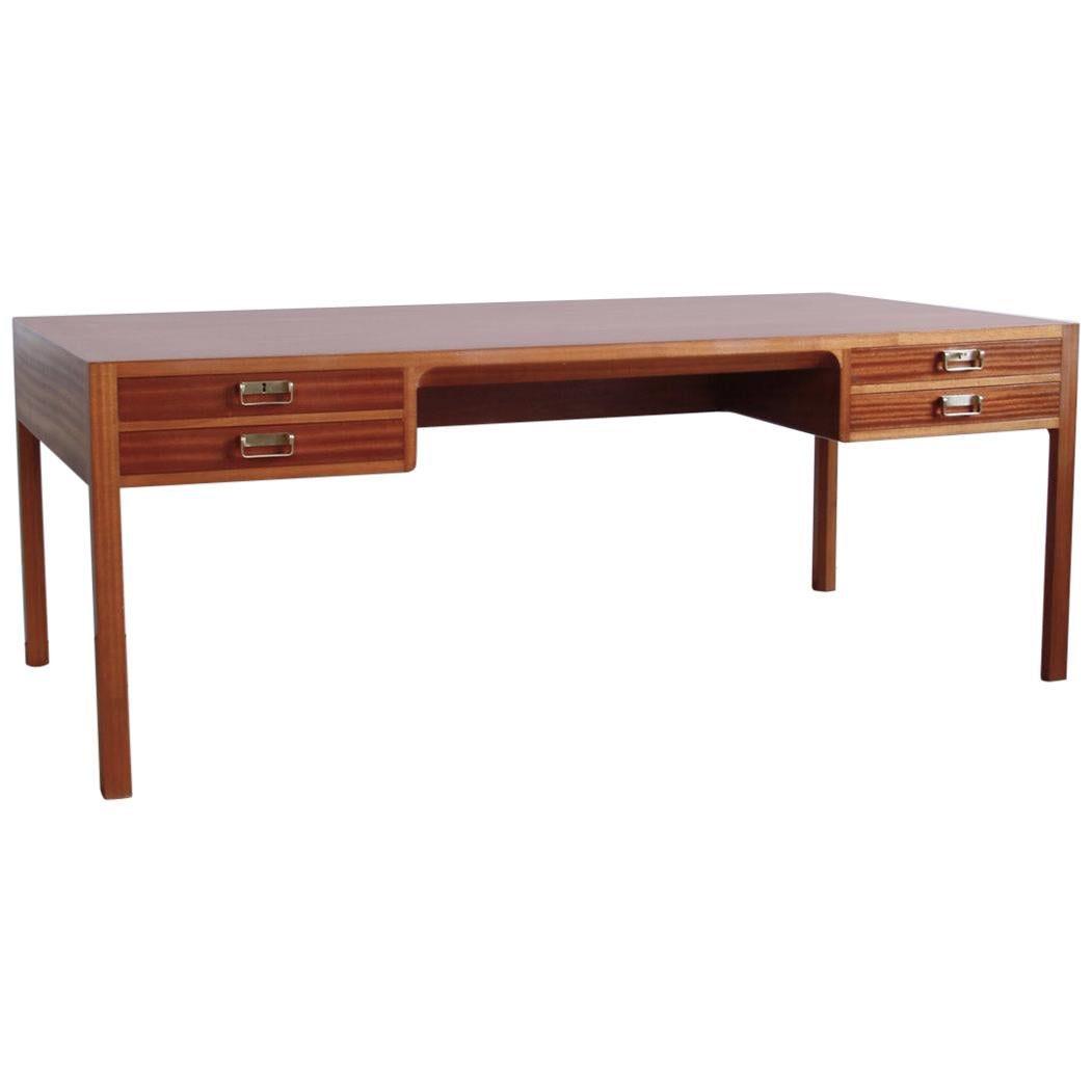 Large and Exceptional Mahogany Desk by Bernt Petersen