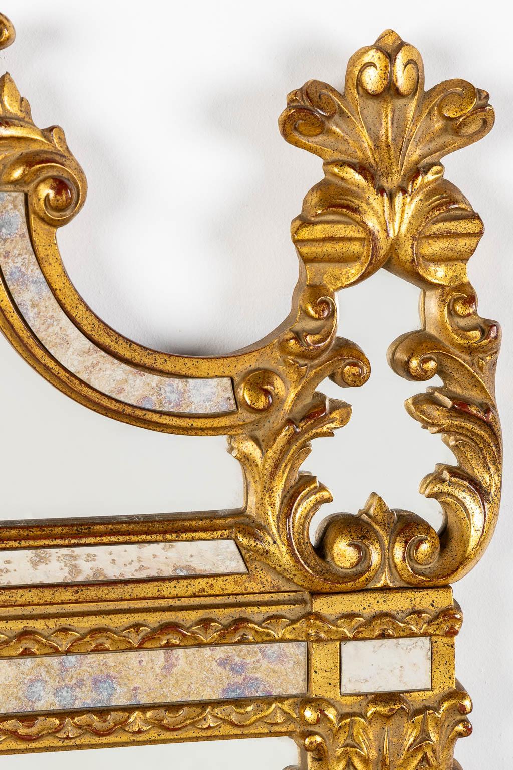 Large and exquisite Louis XVI style gilt framed mirror by Deknudt In Good Condition For Sale In Leesburg, VA