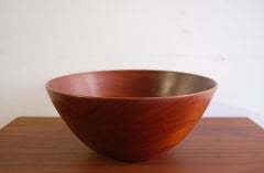 Large and Exquisite Turned Teak bowl by Frederik Lunning