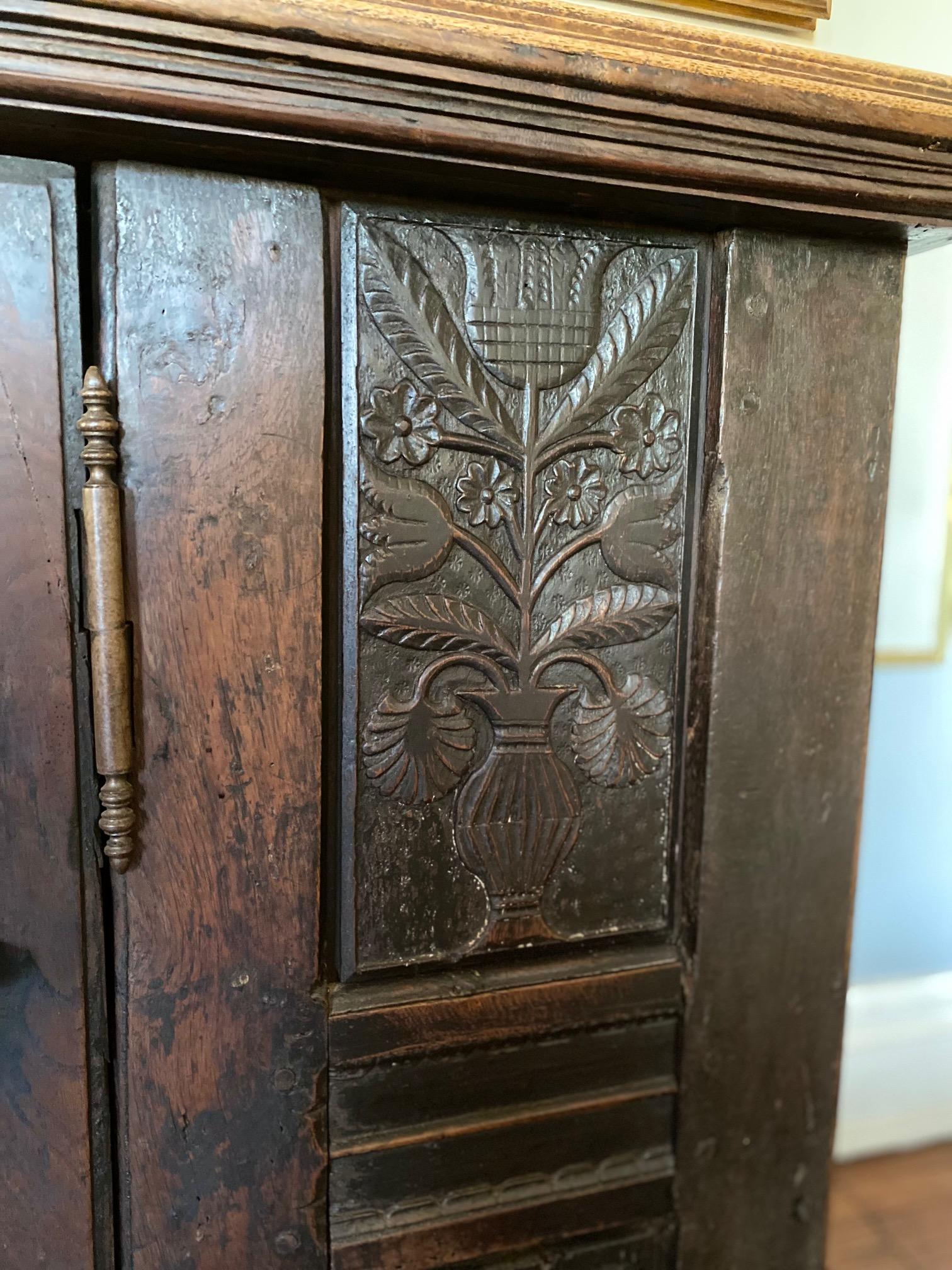 Large and Extensively Carved Late 19th C., French Gothic Revival Cabinet For Sale 1