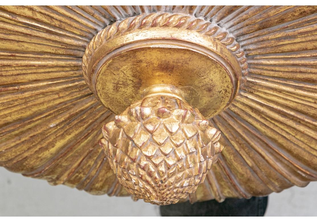 Extraordinary Carved Gilt Wood Neoclassical Style Chandelier by Paul Ferrante 8