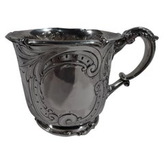 Large and Fancy Antique Sterling Silver Baby Cup by Gorham