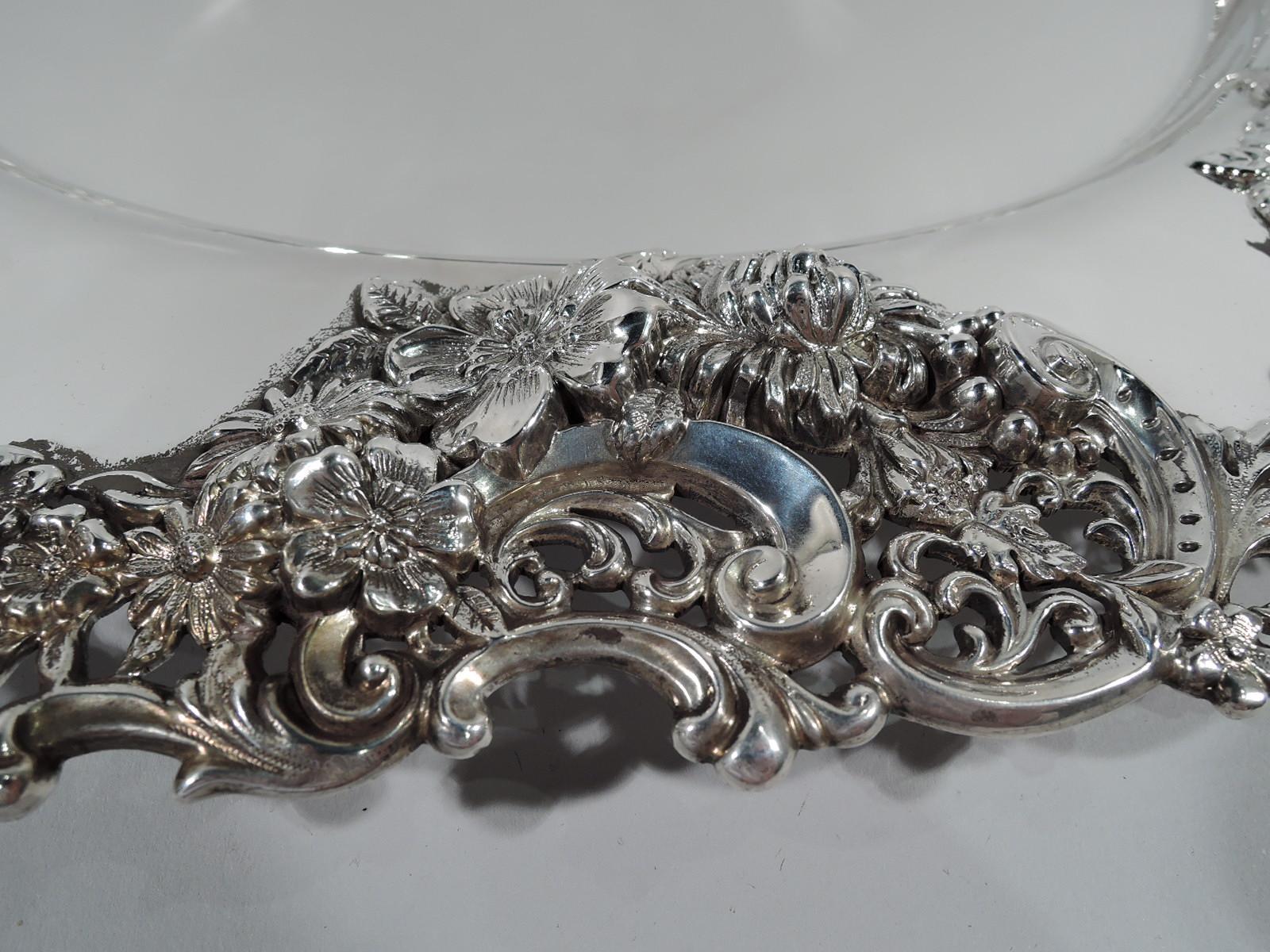 Large and Fancy Bailey, Banks and Biddle Sterling Silver Tray In Excellent Condition In New York, NY