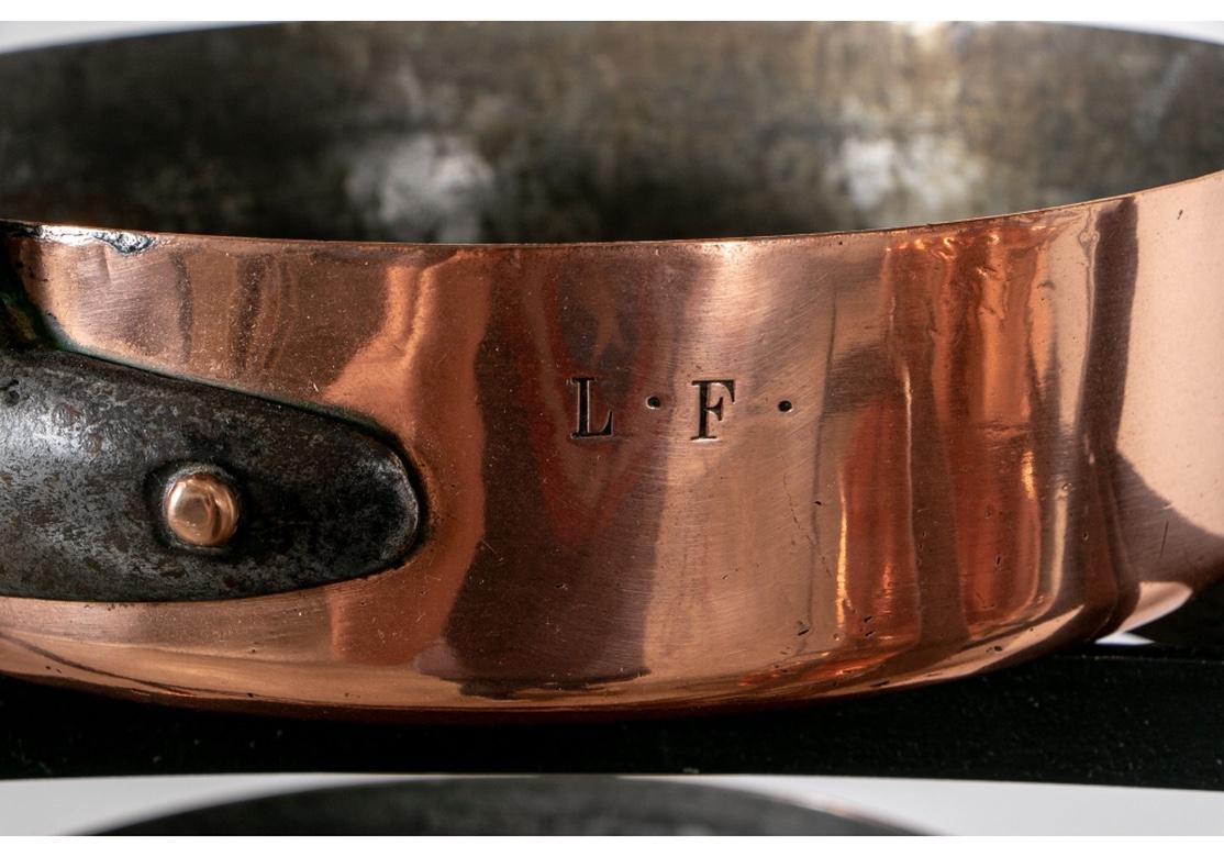Large and Fine Collection of Antique Copper Cooking Vessels on Iron Étagères 8