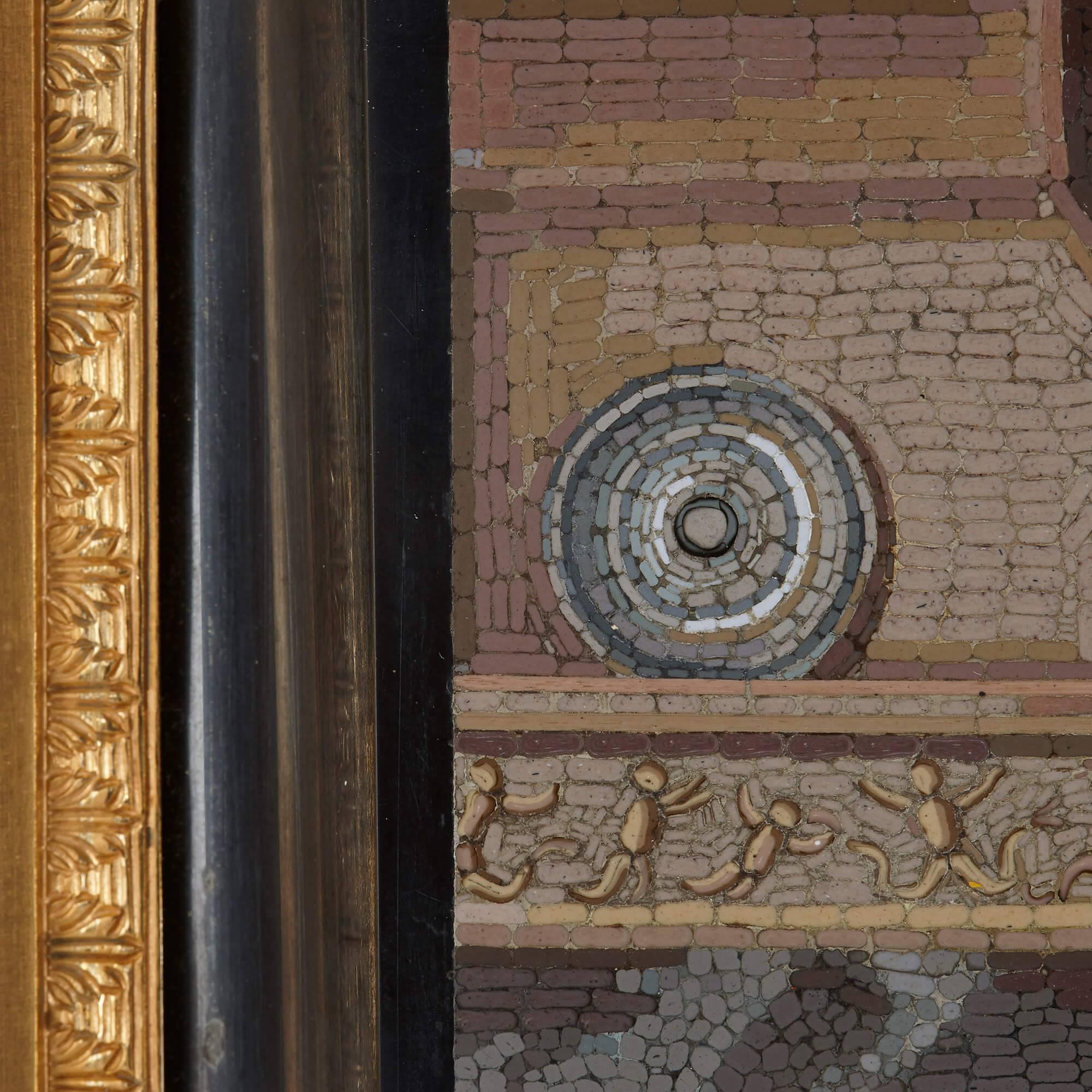 19th Century Large and Fine Italian Micromosaic Panel