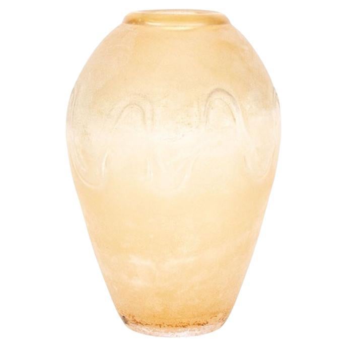 Grand et raffiné vase vintage en verre de Murano Seguso