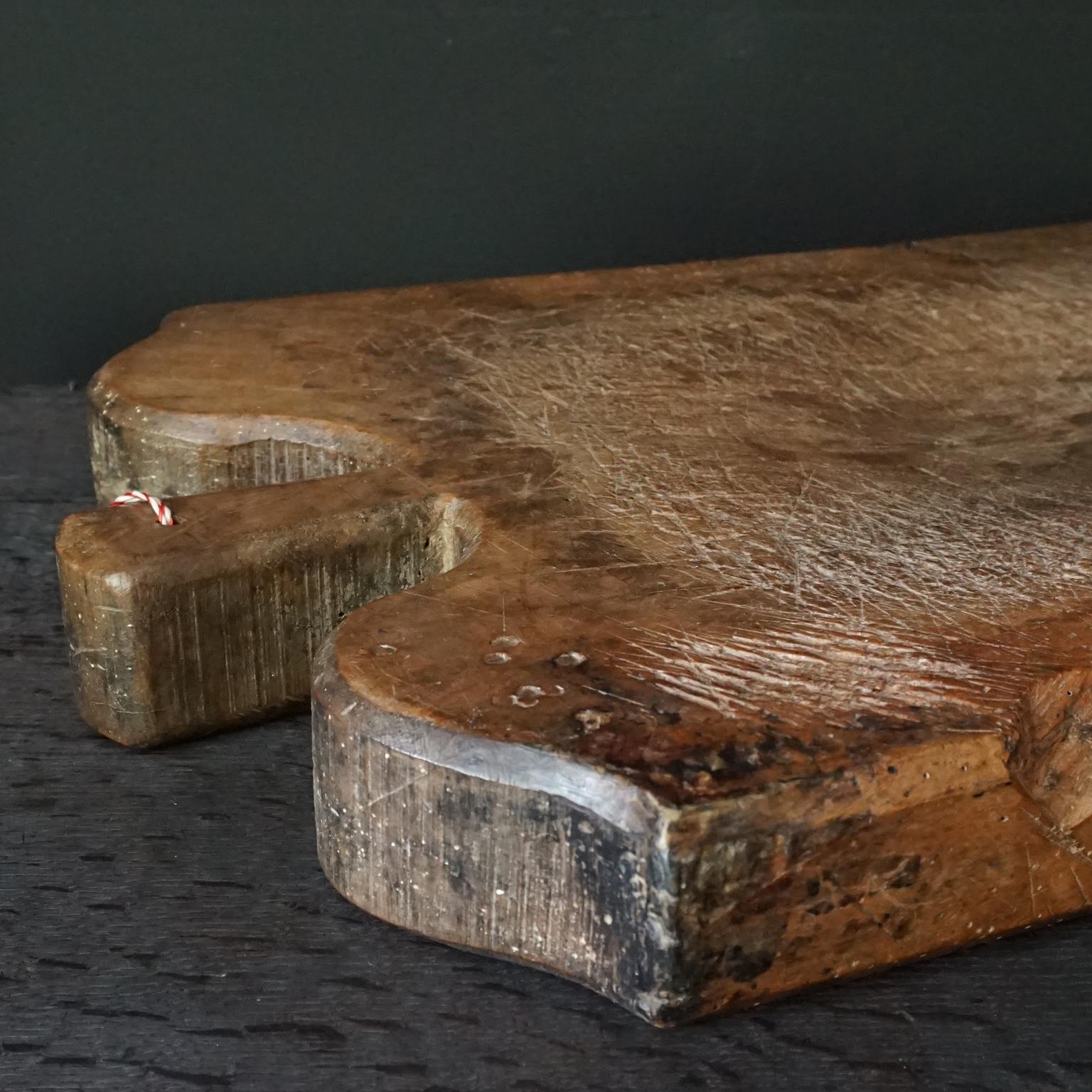 Large and Heavy 18th Century French Fruit Wood 'Shoulder' Cutting Chopping Board 2