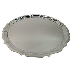 Large and Heavy Gorham Chippendale Sterling Silver Serving Tray