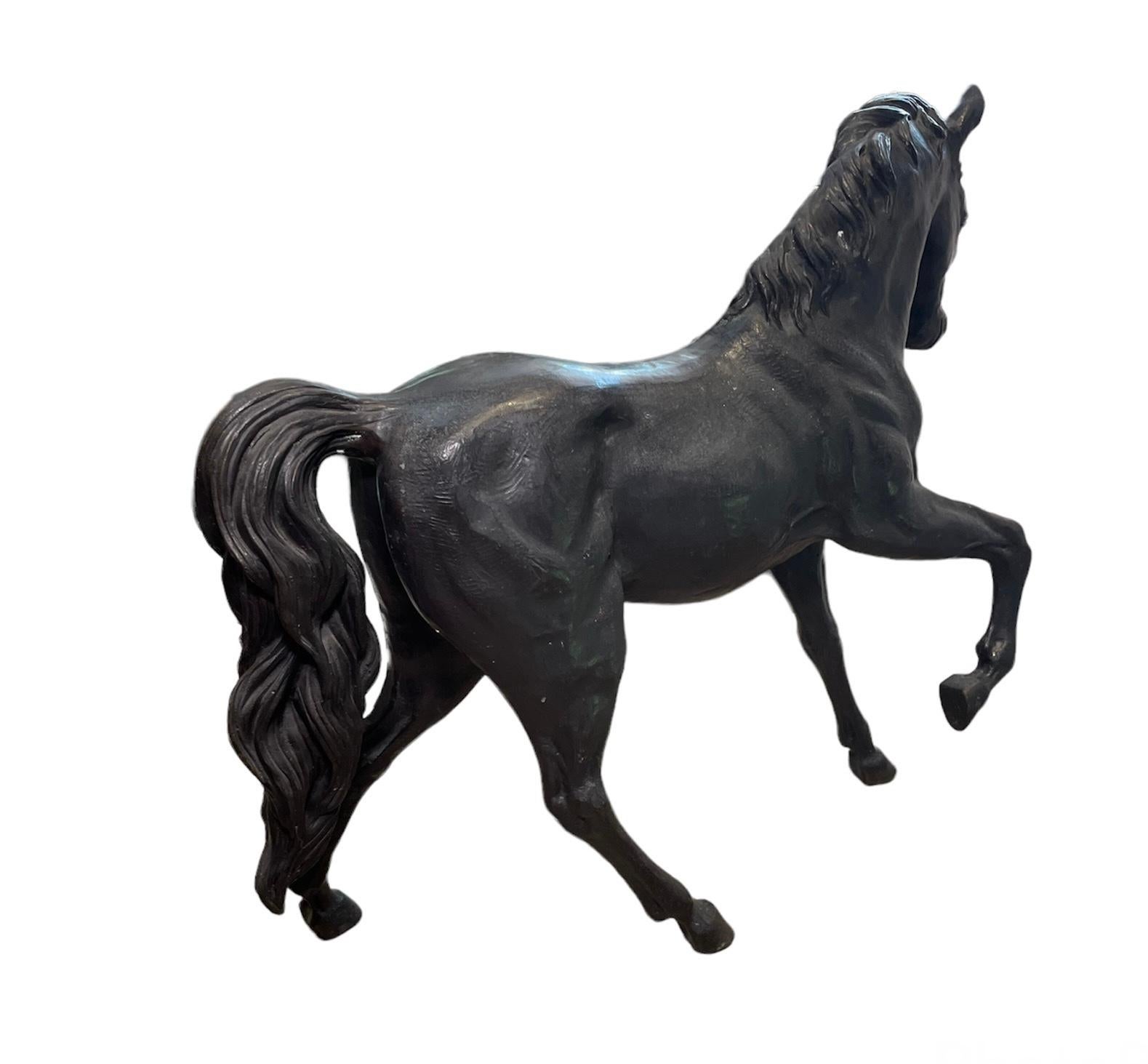 Large and Heavy Patinated Bronze Sculpture/Statue of a Horse 10