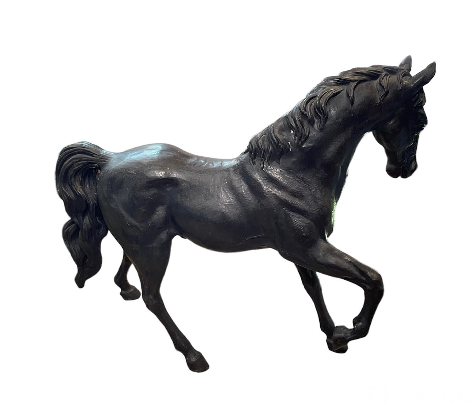 Large and Heavy Patinated Bronze Sculpture/Statue of a Horse 3