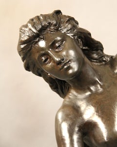 Large and Important Late 19th Century Bronze Sculpture of a Woman, Louis Gossin