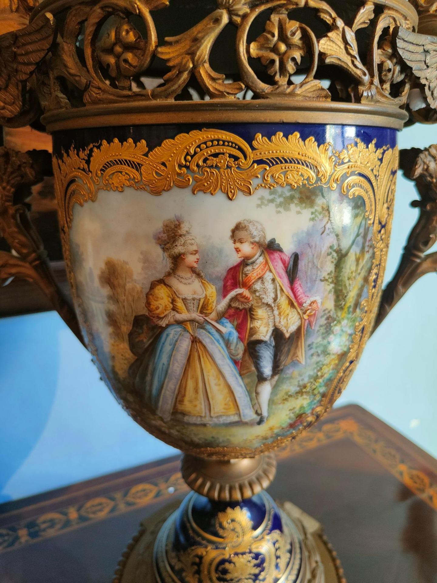 French Large and Important Pair of Sèvres Porcelain Vases